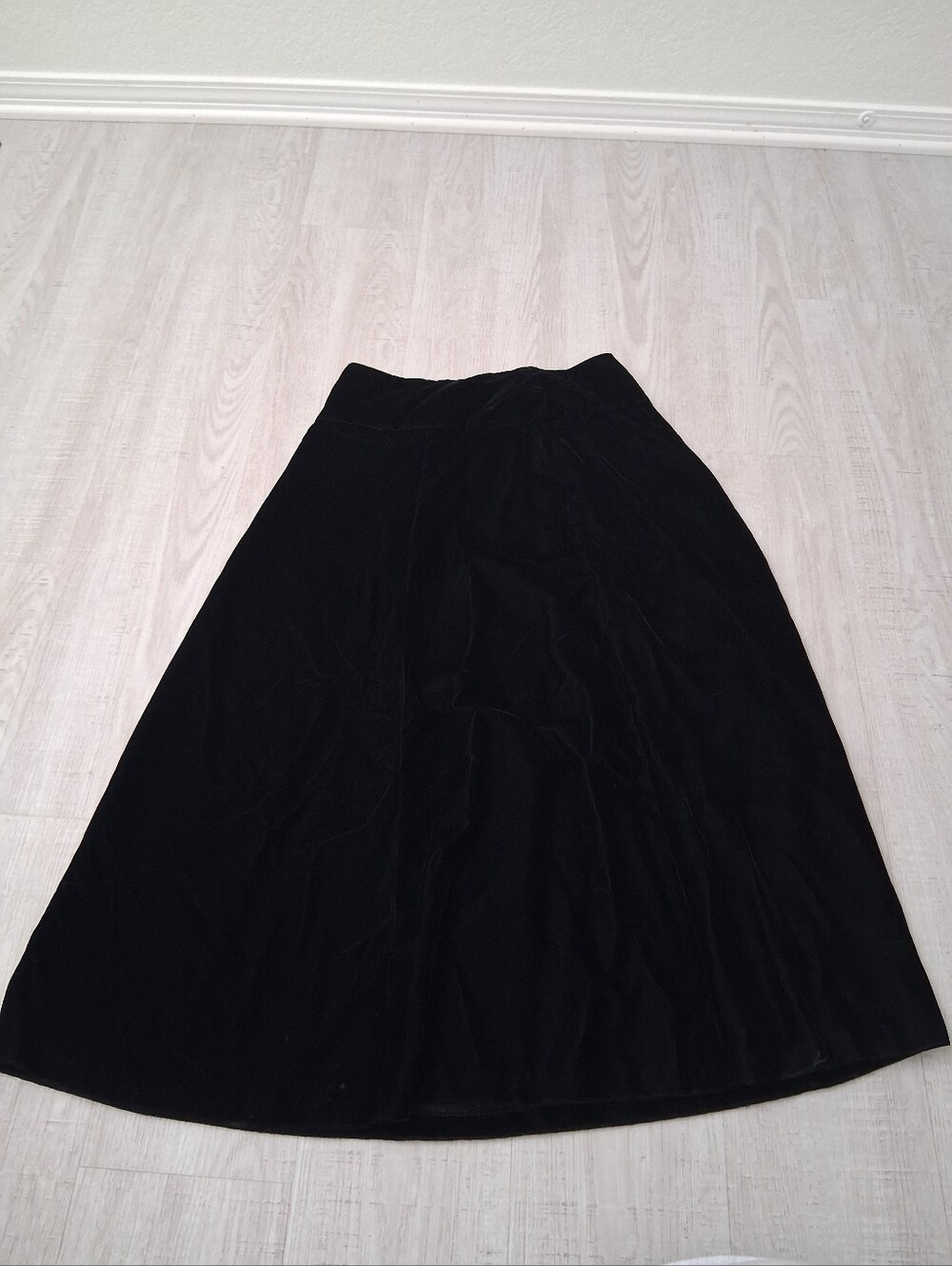 Vintage Scott Mclintock Whimsigoth Velvet Skirt Maxi Women's 12 USA Made Black
